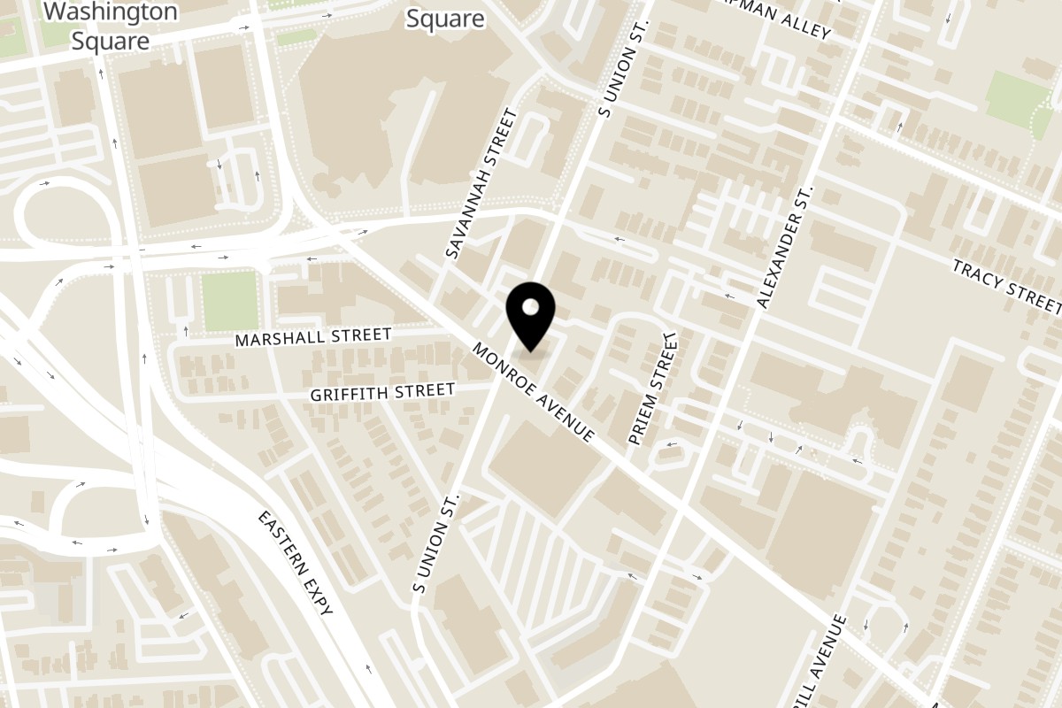 Map showing the location of Park Avenue Paninoteca on 230 Monroe Ave in Rochester